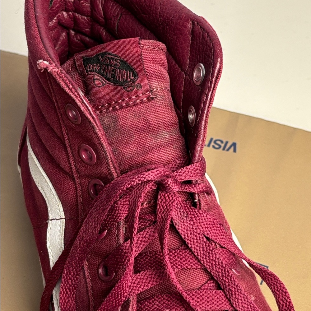 Vans Men’s Maroon Canvas Sneakers - Picture 10 of 14